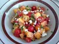 Tomato and Peach Salad