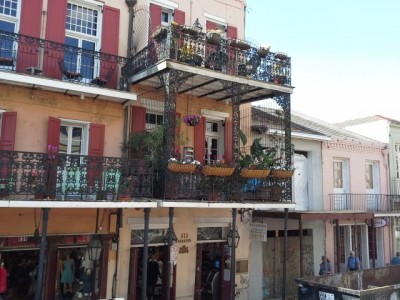 Typical balconies in New Orleans, LA